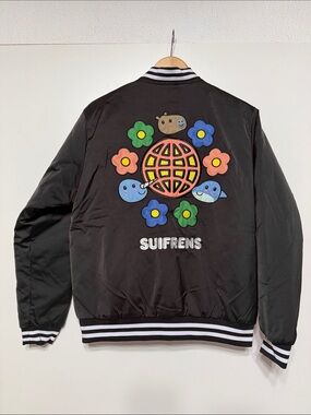 Suifrens Black Satin Bomber Jacket NFT - Limited Edition- New